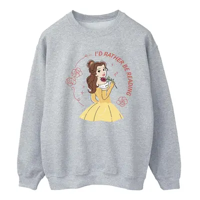 Disney Womens/Ladies Beauty And The Beast I'd Rather Be Reading Sweatshirt