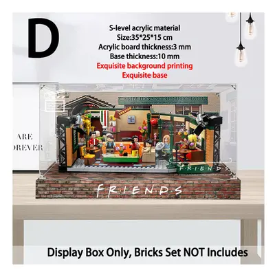 (D) Acrylic Display Case for Lego Ideas Central Perk Friends - Dustproof Display Case (NOT Inclu