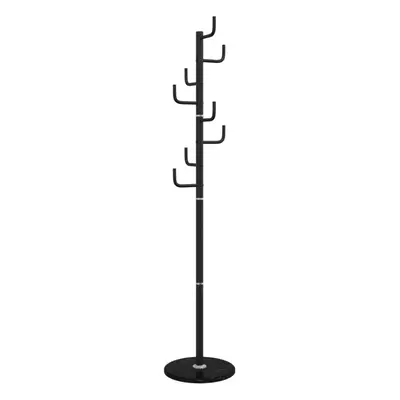 vidaXL Coat Stand Coat Rack Clothes Stand Coat Hanger Black Powder-coated Iron