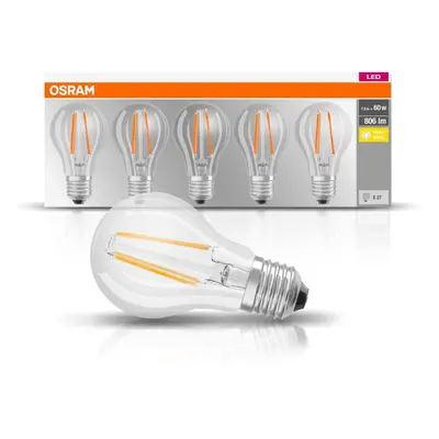 Osram LED Base Classic A Lamp, Socket: E27, Warm White, Kelvin, W, Replacement For W Incandescen