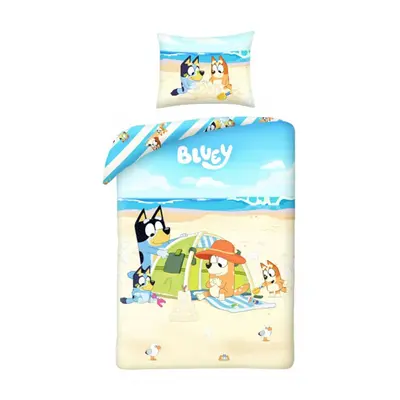 Bluey Single 100% Cotton Reversible Duvet Cover Set - European Size