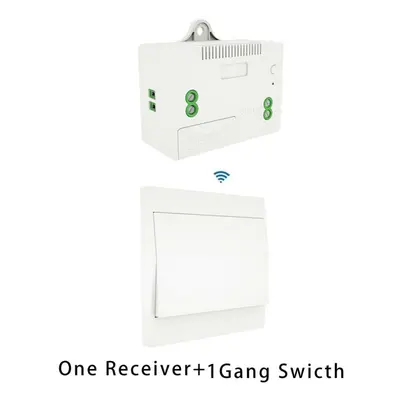 (1gang switch+1 receiver,) Wireless Switch No Battery Remote Control Wall Light Switch Self Powe