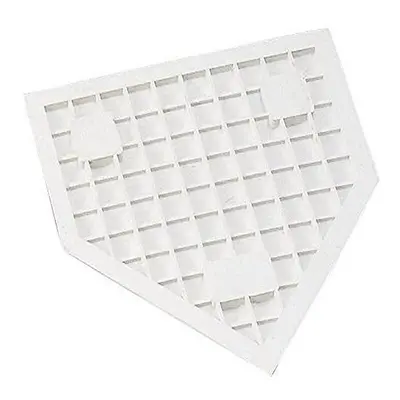 Champion Sports-96 Heavy-Duty Rubber Home Plate White 16"" x 17"" x 1""