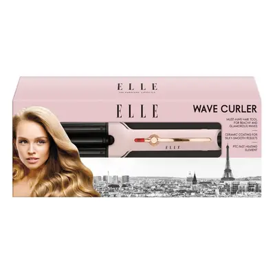 ELLE Wave Curler LED Indicator Soft Touch Matt Finish 110-240V- Pink