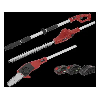 Telescopic Cordless Hedge Trimmer & Chainsaw Kit 20V SV20 Series - Batteries