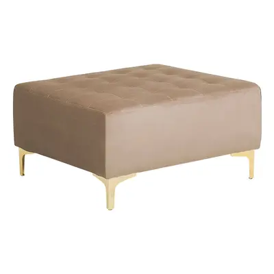 Velvet Ottoman Sand Beige ABERDEEN