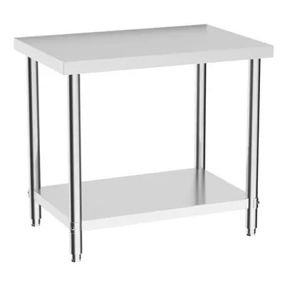 2 Tier Commercial Kitchen Prep & Work Stainless Steel Table