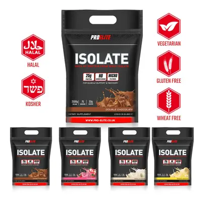 (Chocolate, 5Kg) ProElite Pure Whey Protein Isolate Powder ISO Zero