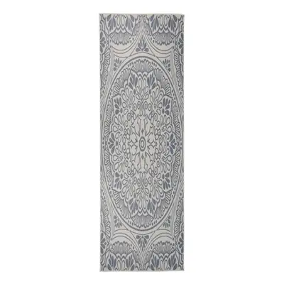 (blue pattern, x cm) vidaXL Outdoor Flatweave Rug Patio Garden Runner Mat Area Rug Floor Carpet