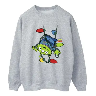 (M, Sports Grey) Disney Womens/Ladies Toy Story Christmas Lights Aliens Sweatshirt