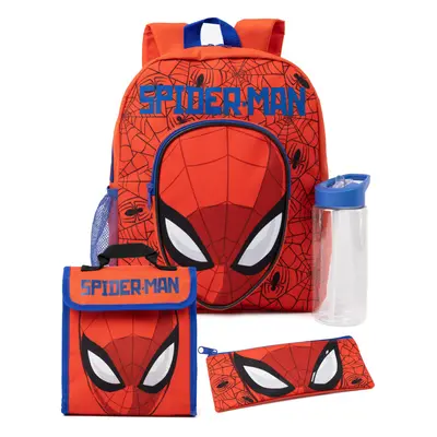 Spiderman Piece Backpack Set (Unisex Kids Red)