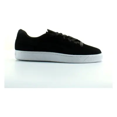 (3.5 (Adults')) Puma Suede Crush Black Leather Womens Lace Up Trainers 03