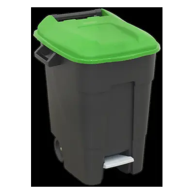 Refuse/Wheelie Bin with Foot Pedal 100L - Green