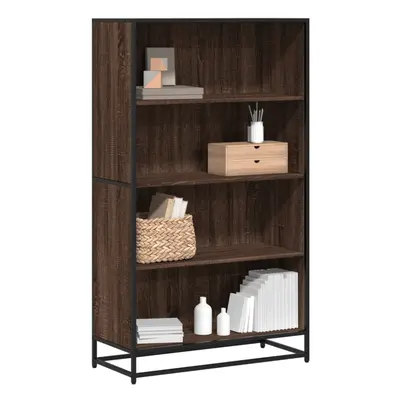 vidaXL Bookcase Bookshelf Book Rack Storage Cabinet Brown Oak Engineered Wood