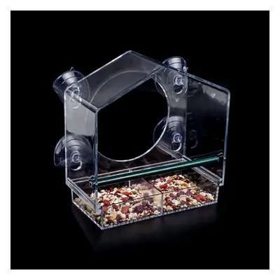 Acrylic Window Bird Feeder Outdoor Hanging Easy to Clean Transparent Bird Feeding