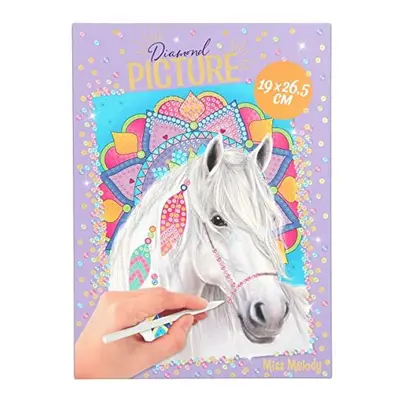 Depesche Miss Melody Create Your Diamond Picture Template with Horse Mandala Background for Craf