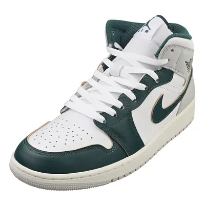 (8) Nike Air Jordan Mid Se Mens Fashion Trainers in White Green