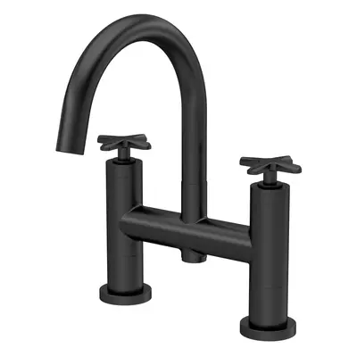 Connect Bath Filler Tap with Crosshead Handles - Matt Black - Balterley