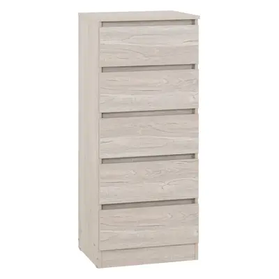 Malvern Drawer Narrow Chest Urban Snow Beige Recessed Handles