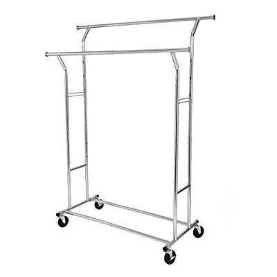 SONGMICS HSR12S Heavy Duty Metal Coat Rack Stand 110kg Heavy Duty Clothes Rack on Wheels Length 