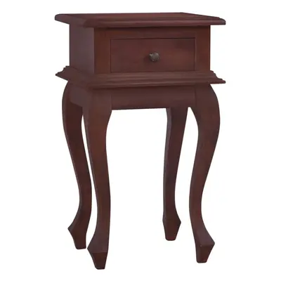 vidaXL Solid Mahogany Wood Bedside Table Classical Brown Nightstand Furniture