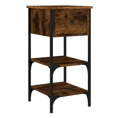 (smoked oak, pcs) vidaXL Bedside Cabinets Side Table Nightstand Bedside Table Engineered Wood