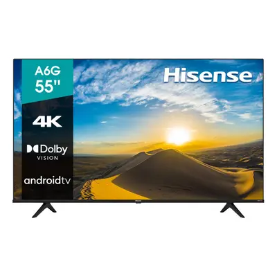 Hisense 55A6G 55Inch 4K Ultra HD Android Smart TV with Alexa Compatibility Model Black TV Only