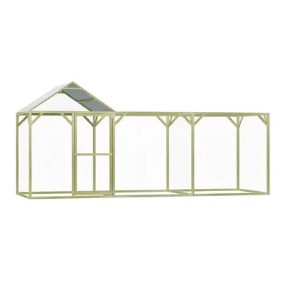 vidaXL Chicken Cage Outdoor Chicken Run Cage Chicken Coop Hen House Steel