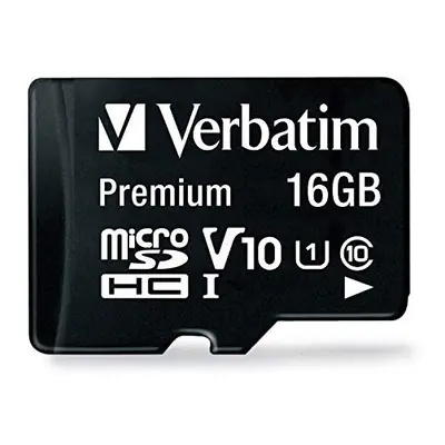 Verbatim 16 GB Class MicroSDHC Memory Card with Adaptor