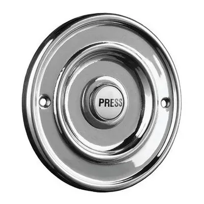 Byron 2207/P1BC Round Wired Bell Push Flush Fit Chrome