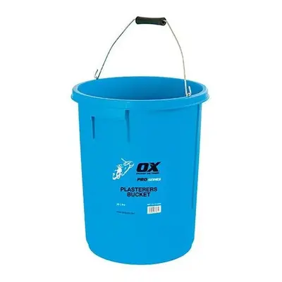 Ox-P110825 Pro Liter Plasterers Bucket Blue Strong Wire Handle Plastic Grip