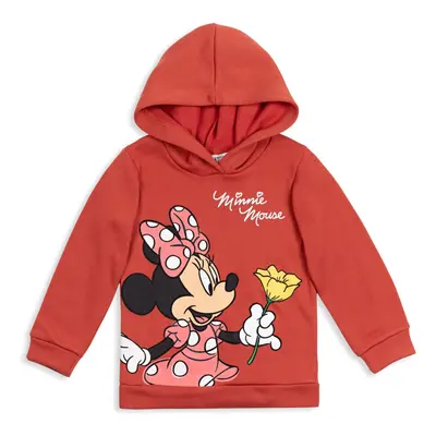 Disney Minnie Mouse Big Girls Fleece Pullover Hoodie Red