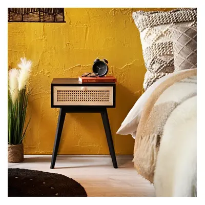 Urban Paradise Drawer Bedside Table stylish piece of furniture-Black