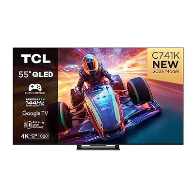 TCL 55C741K 55-inch QLED Television 144Hz Full Array Local Dimming 4K UHD Smart TV Google TV Dol