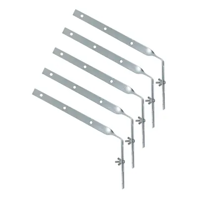 Gutter Side Rafter Bracket Universal Galvanised Steel Fascia Support Fixings (Pack of 5, 300mm)