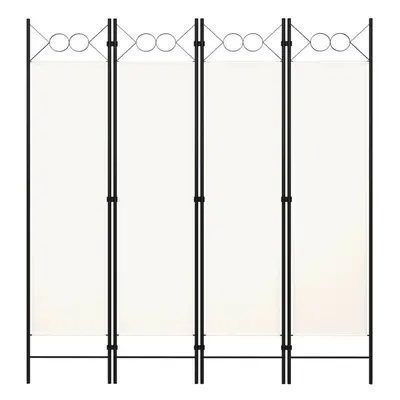 vidaXL 4-Panel Room Divider Cream White 160x180 cm