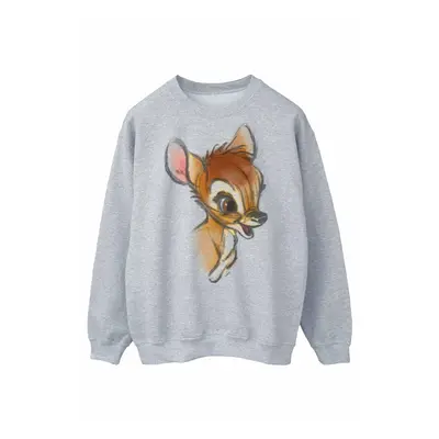 (S, Sports Grey) Disney Womens/Ladies Bambi Drawing Sweatshirt