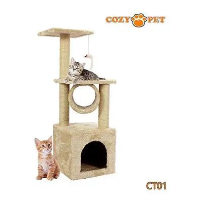 Cat Tree By Cozy Pet Sisal Scratching Post Kitten Cat Trees CT01-Beige