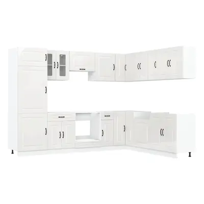 (high gloss white) vidaXL Kitchen Cabinet Set Piece Cabinet Cupboard Kalmar Engineered Wood