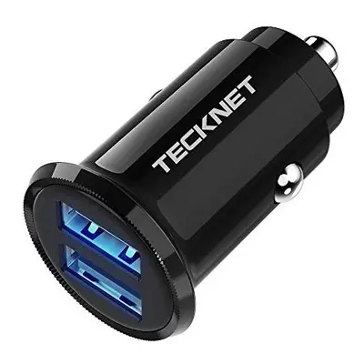 TECKNET Car Charger, Mini USB PowerDash 4.8A/24W 2-Port Rapid Car Charger with BLUETEK Smart Cha