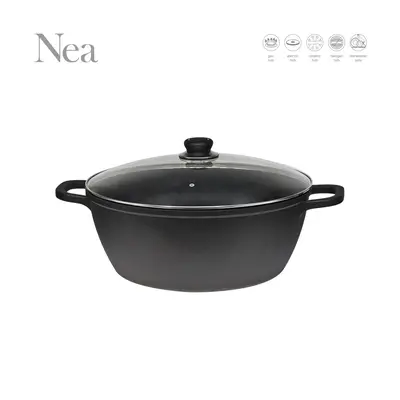 (36 cm / L ) SQ Professional Nea DieCast NonStick Stockpot Nera