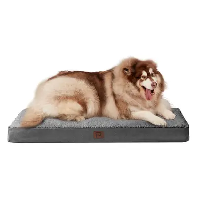 (127 x x cm (L x W x H), Grey) Orthopedic Extra Large Dog Mattress with Removable Washable Cover