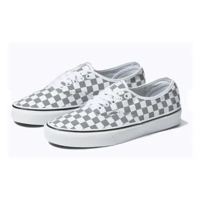 (US 7) Vans Mens Authentic Canvas Shoes Eco Theory Sneakers Casual - Cosmic Check Grey