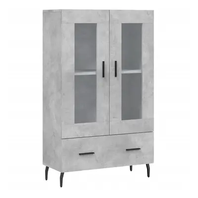 (concrete grey) vidaXL Highboard Sideboard Cupboard Side Cabinet Brown Oak Engineered Wood