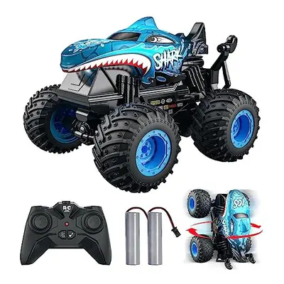 RC Car, Monster Truck Radio Control, 2.4GHz 20+km/h RC Stunt Car, Crawler Trucks with LED Light 