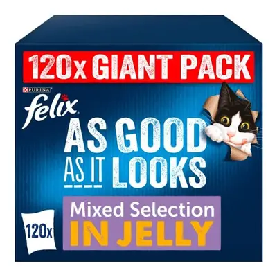 Felix As Good As It Looks Cat Food Mixed, g (Pack of 120)