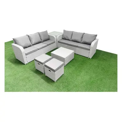 Fimous Outdoor Garden Furniture Sets Seater Wicker Rattan Furniture Sofa Sets with high Back Lou