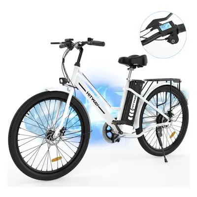 (HITWAY Electric Bike, 26" E Bike, up 70KM City Bike MT Bikes Bicycle) HITWAY 26" Electric Bike