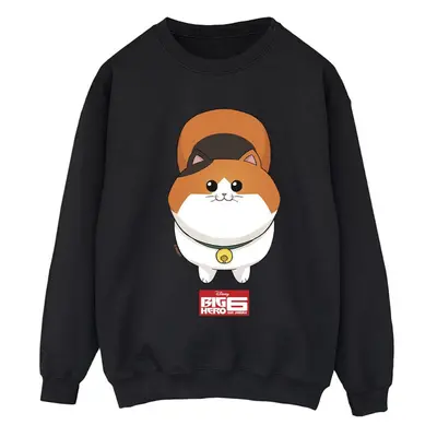 (XXL, Black) Disney Womens/Ladies Big Hero Baymax Kitten Face Sweatshirt