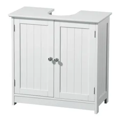 Premier Housewares White Pedestal Sink Under Sink Unit Kitchen Sink Bathroom Under Sink Cabinet 